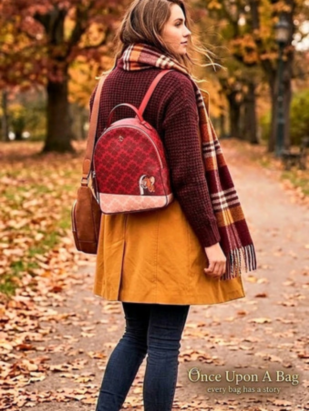 Kate Spade Tom and Jerry Plush Pop-Up Mini Backpack Red & Brown